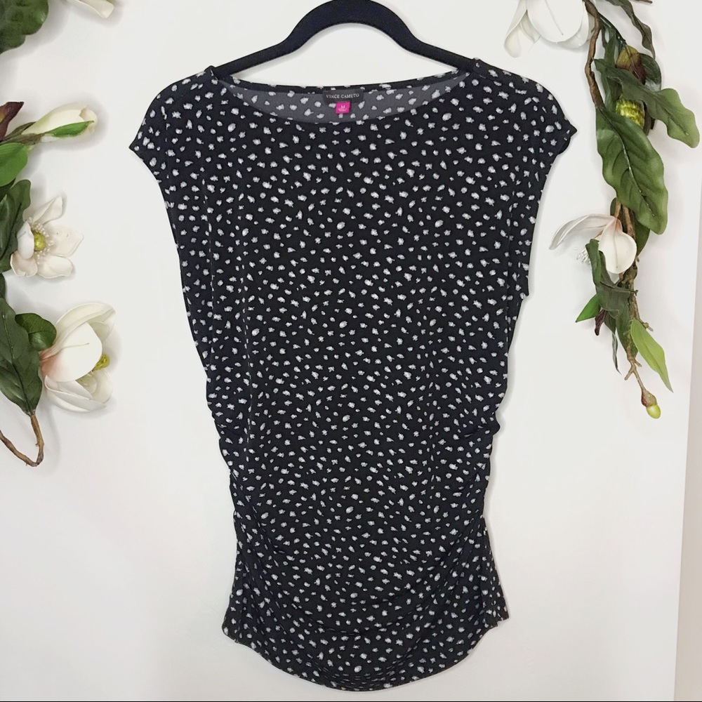 Vince Camuto Tank Black and White